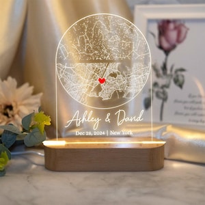Custom Star Map by Date, Personalized Constellation Map, Star Map Night Light, Gifts for Couples, Engagement Gifts, Anniversary Gift for Her