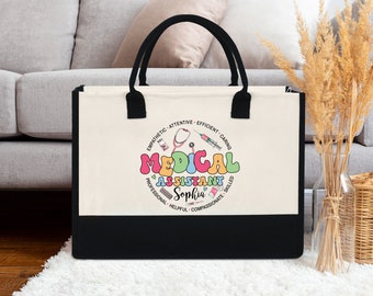 Medical Assistant Tote Bag, Medical Assistant Gift, MA Gift, Medical Assistant Graduation Gift, Graduation Gift for Nurse, Doctor Tote Bag