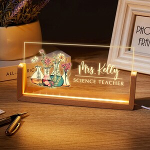 Science Lab Teacher Sign, Personalized Teacher Desk Name Plate ...