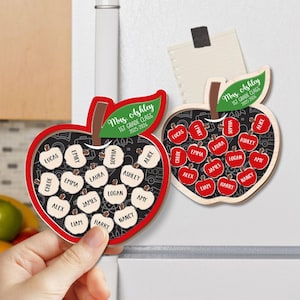 Personalized Teacher Apple Magnet, Thank You Teacher Gifts, End Of Year Gifts, Teacher Apple Sign, Teacher Appreciation Gift From Student