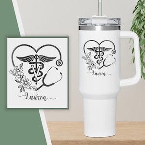 Personalized Vet Tech 40oz Tumbler, Gift for Veterinary Technician, Vet Graduation,Personalized Veterinary Technician Appreciation Week Gift