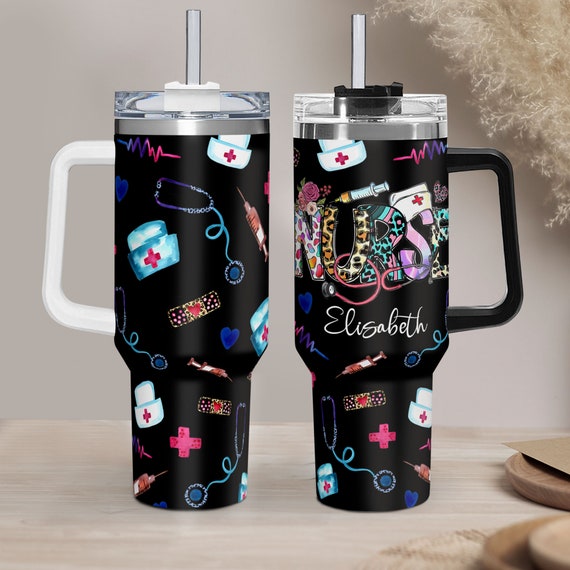 40oz Custom Nurse Tumbler, Personalized 40oz Nurse Tumbler, Gift For Nurse, Nurse Tumbler, Nurse Gift, 40oz Nurse Tumbler,Nursing School Cup
