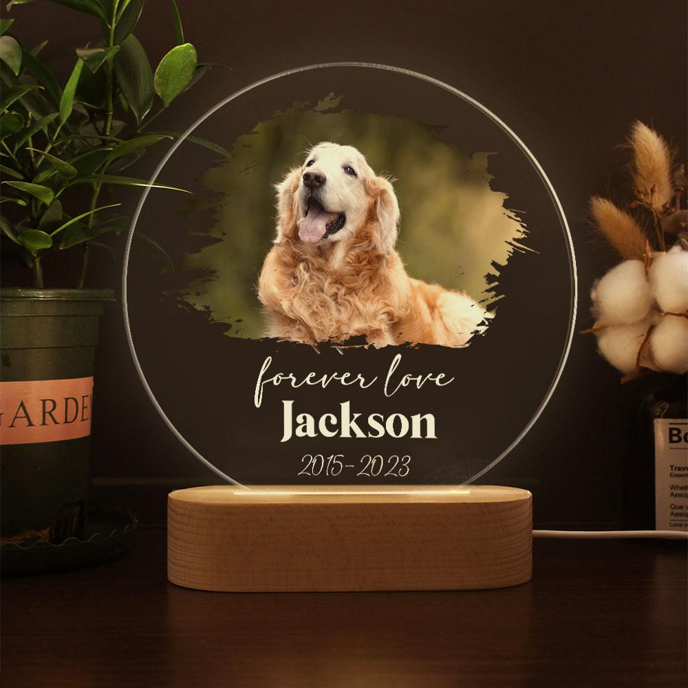 Pet Memorial Night Light, Custom Pet LED Night Light, Pet Night Light, Custom Pet Photo, Pet Memorial Frame, Gift for Pet, Cat Dog Loss Gift