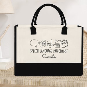 Speech Language Pathologist Tote Bag, Speech Therapist Gift, Speech Language Bag, SLP Nurse, SLP Gift, Your Words Matter Tote Bag, SLP Bag