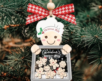 Lot de décorations parfaites de grand-mère, décoration personnalisée en pain d'épice de grand-mère, décoration de biscuits de grand-mère, décoration de biscuit, décoration de prénom de petits-enfants