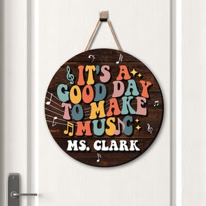 Personalized Music Teacher Welcome 3D Sign, It&#39;s A Good Day To Make Music Sign, Welcome Classroom Decor, Back To School,Teacher Appreciation