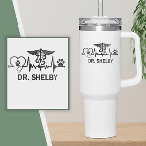 Personalized Vet Tech 40oz Tumbler, Gift for Veterinary Technician, Vet Graduation,Personalized Veterinary Technician Appreciation Week Gift