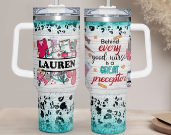 Personalized Nurse 40oz Tumbler, Custom Nurse Gift Tumbler 40oz, Gift for Nurse, Appreciation Gift For Nursing Student,RN Gift, RN Grad Gift