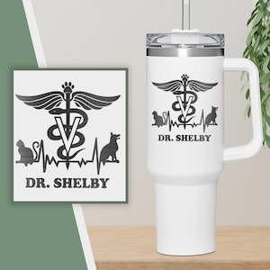 Personalized Vet Tech 40oz Tumbler, Gift for Veterinary Technician, Vet Graduation,Personalized Veterinary Technician Appreciation Week Gift