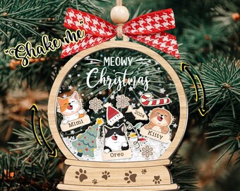 カスタム猫クリスマスオーナメント、猫の初めてのクリスマスオーナメント、パーソナライズされた猫オーナメント、猫好きへのギフト、ペットのクリスマス 2024 オーナメント