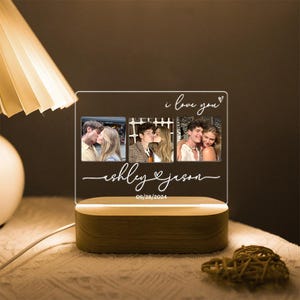 Peronalized Photo Night Light,Photo Collage LED Light,Custom Photo Lamp,Anniversary Gift, Birthday Gift for Firends Couple, Valentines Gifts