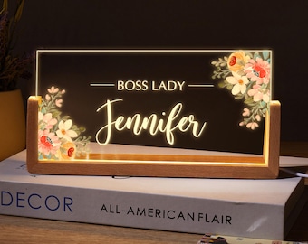 Chefin Schreibtisch Namensschild, Chefin Geschenk, Chef Geschenk für Frauen, Mitarbeiter Geschenk, Geschenk für Chef weiblich, Geschenk für meinen Chef, Geschenk für weibliche Chef
