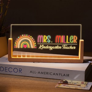 Teacher Back to School Gift Custom Desk Name Plate Plaque Teacher Appreciation Gift Teacher Name Sign Teacher Gift Teacher Sign for Desk