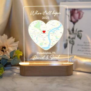 Wo wir uns trafen, Schwarz-Weiß-Karte, Schwarz-Weiß-Karte, Schwarz-Weiß-Karte, Geschenk für Paare, Geschenk für Paare, Geschenk für Männer, Geschenk für Männer, wo es begann