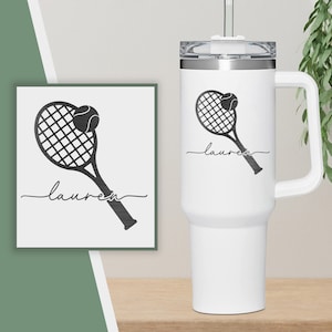 Personalized Tennis Lover Tumbler, Personalized Tennis Club Tumbler, Customized Tennis Lover Name Tumbler, Tennis Player Cup, Tennis Mom Cup