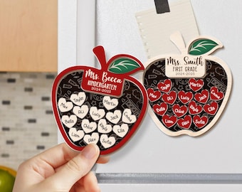 Personalized Teacher Apple Magnet, Thank You Teacher Gifts, End Of Year Gifts, Teacher Apple Sign, Teacher Appreciation Gift From Student