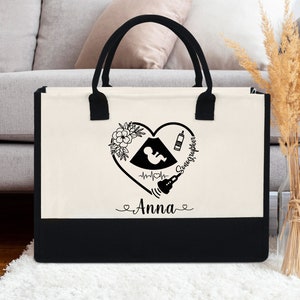 Sonographer Tote Bag Inspired, Personalized Sonographer Name Tote Bag, Personalized Ultrasound Tech Gifts, Sonography Gifts, RDMS Gift Bag