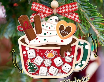 4D Shake Family Ornament With Pets, Custom Marshmallows Family Shaker Ornament, Family Ornament 2024, Family Keepsake, Family Christmas Gift