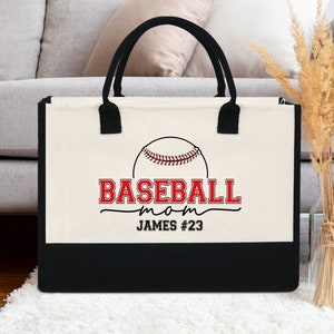 Baseball Mom Tote Bag, Custom Baseball Mom Gift, Mothers Day Gift, Sport Mom Bag, Game Day Woman Baseball, Baseball Mama, Gift for Mama