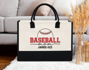 Baseball Mom Tote Bag, Custom Baseball Mom Gift, Mothers Day Gift, Sport Mom Bag, Game Day Woman Baseball, Baseball Mama, Gift for Mama