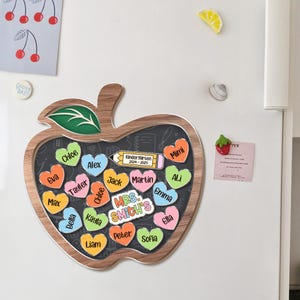 Personalized Teacher Apple Magnet, Thank You Teacher Gifts, End Of Year Gifts, Teacher Apple Sign, Teacher Appreciation Gift From Student