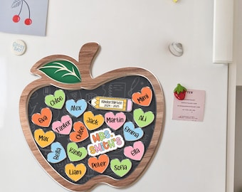 Personalized Teacher Apple Magnet, Thank You Teacher Gifts, End Of Year Gifts, Teacher Apple Sign, Teacher Appreciation Gift From Student