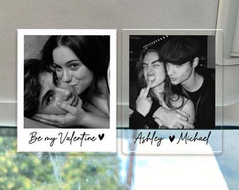 Clip de visera de coche con foto personalizada, regalo de San Valentín para pareja, marco de fotos "Conduce con cuidado", regalo para tu esposo. Clip de visera para conducir con cuidado.