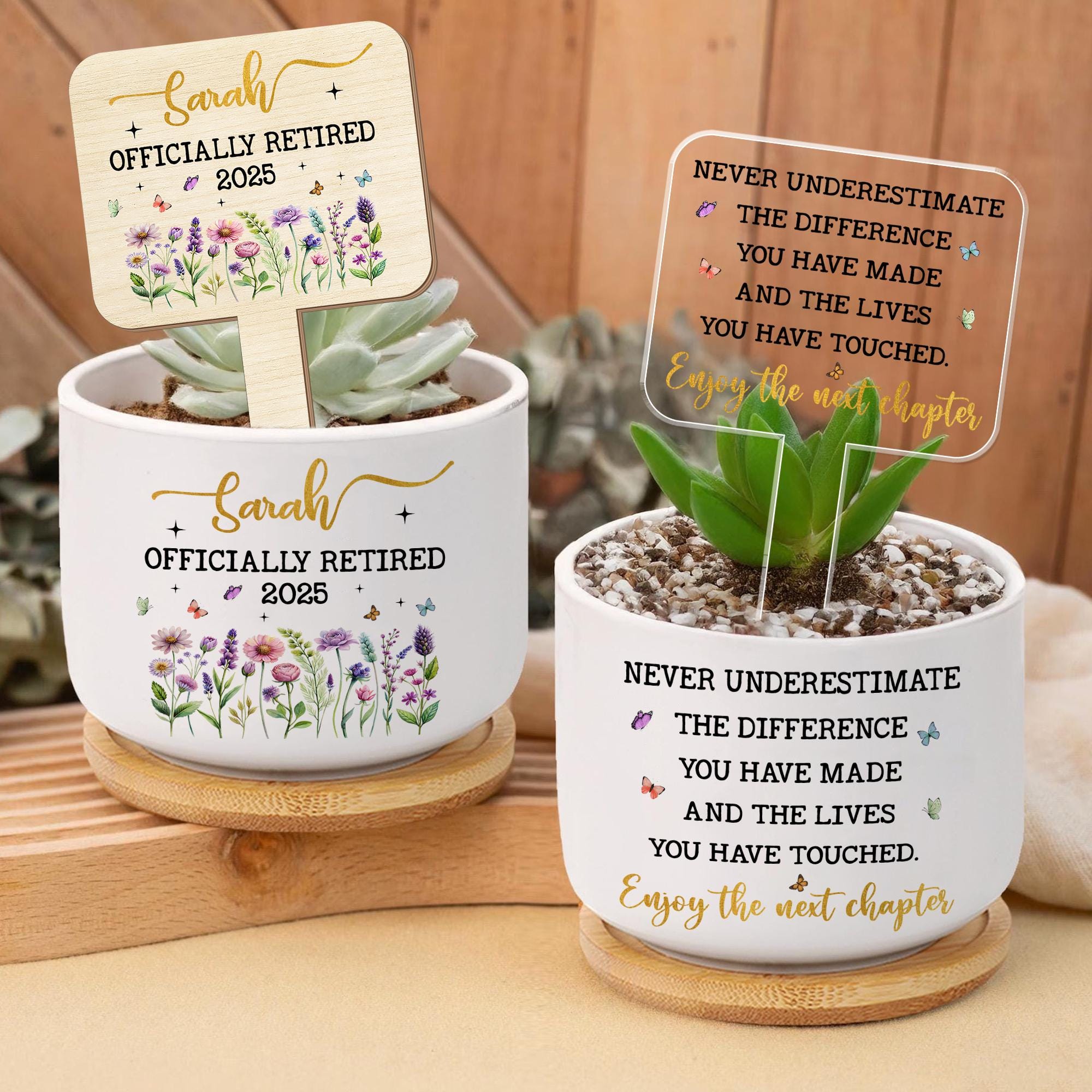 Retirement Gift, Never Underestimate The Difference You Made, Happy Retirement Plant Pot,appreciation Gift,retirement Gift For Boss Coworker