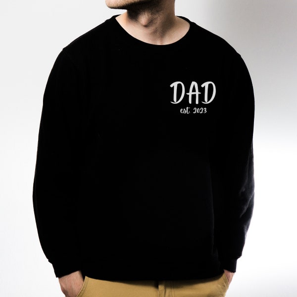 DAD Est. 2023 Unisex Heavy Blend Crewneck Sweatshirt First Father's Day w/ Style Comfortable, Durable, and Trendy Perfect Gift for New Dads