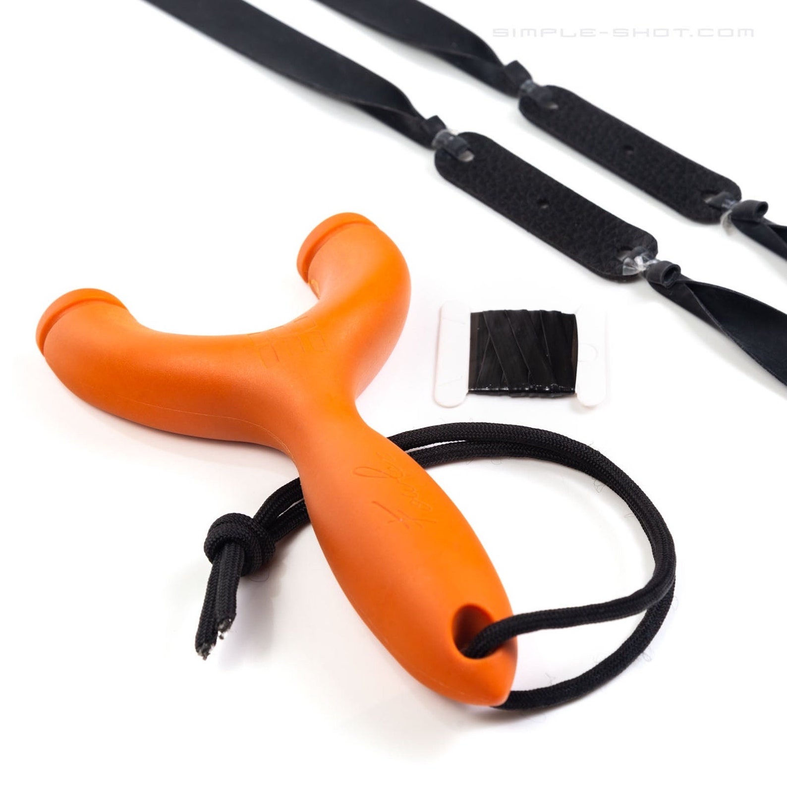 SPARROW Slingshot Targetshooting & Hunting, 2pk Flat Bands and Pouches