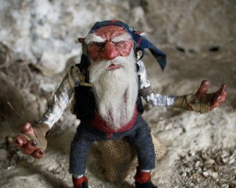 Willy the Wichtlein, gnome, elf, ooak, artdoll, sculpture, fantasy creature, handmade,