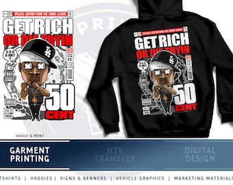 50 Cent POP CULTURE Adult Printed Hoodie