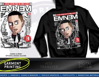Eminem Hoodie | Rapper Hoodie | Slim Shady Merch | Pop Culture Hoodie | Band Fan Gift | Unisex Music Hoodie | Custom Colour Streetwear