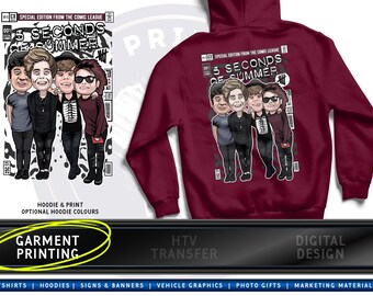 5 Seconds of Summer Hoodie | Rock Bank Merch | Pop Culture Band Merch | Unisex Music Hoodie | Gift for Fans | Custom Colours