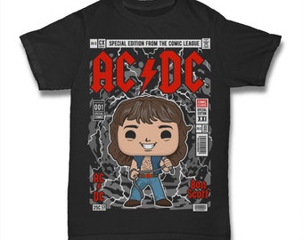 POP CULTURE Printed Tshirt - ACDC Bon Scott