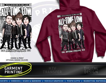 All Time Low Hoodie | Pop Punk Band Apparel | Ideal for ATL Fans & Alternative Music Lovers | Unisex Casual Hoodie