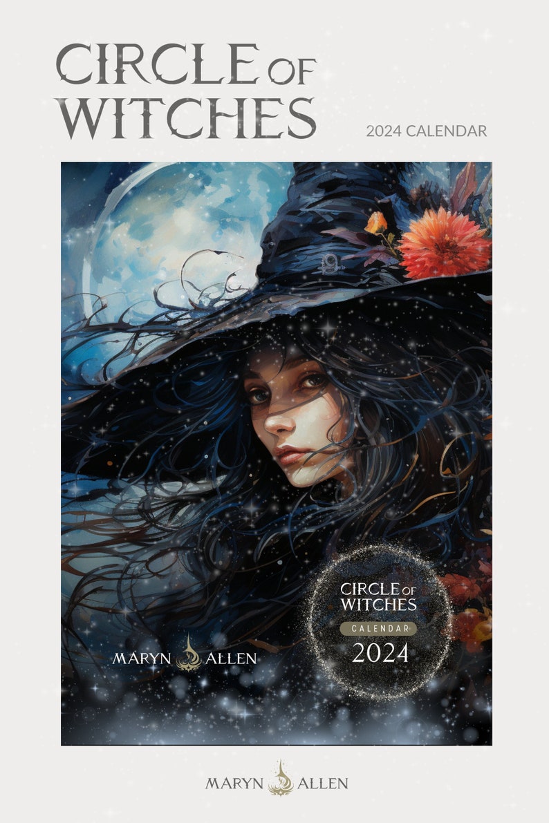 Wall Calendar 2024 Circle of Witches Watercolor Art Calendar Etsy