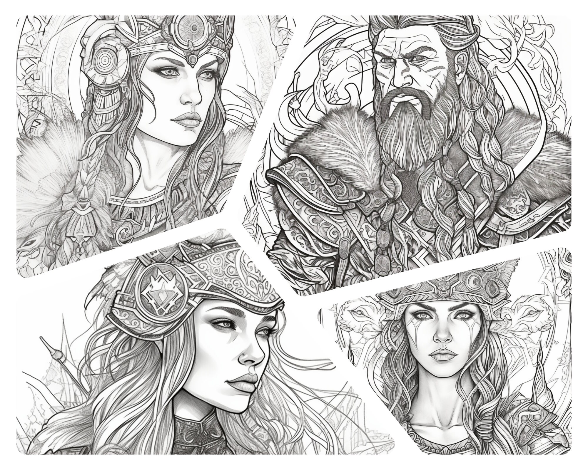 Bundle of Coloring Pages of Viking Warriors - 20 Pages - Etsy