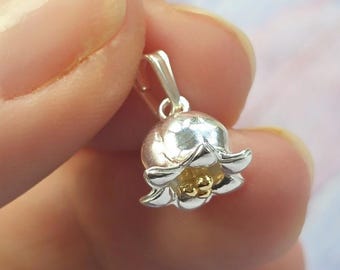 Sterling Silver Lily of the Valley Charm: May Birth Flower