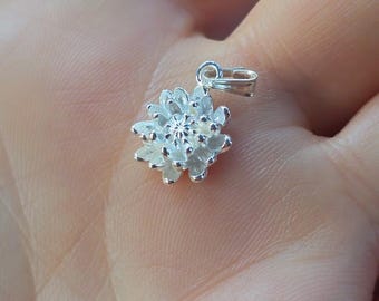 Sterling Silver Chrysanthemum Charm: November Birth Flower Jewelry