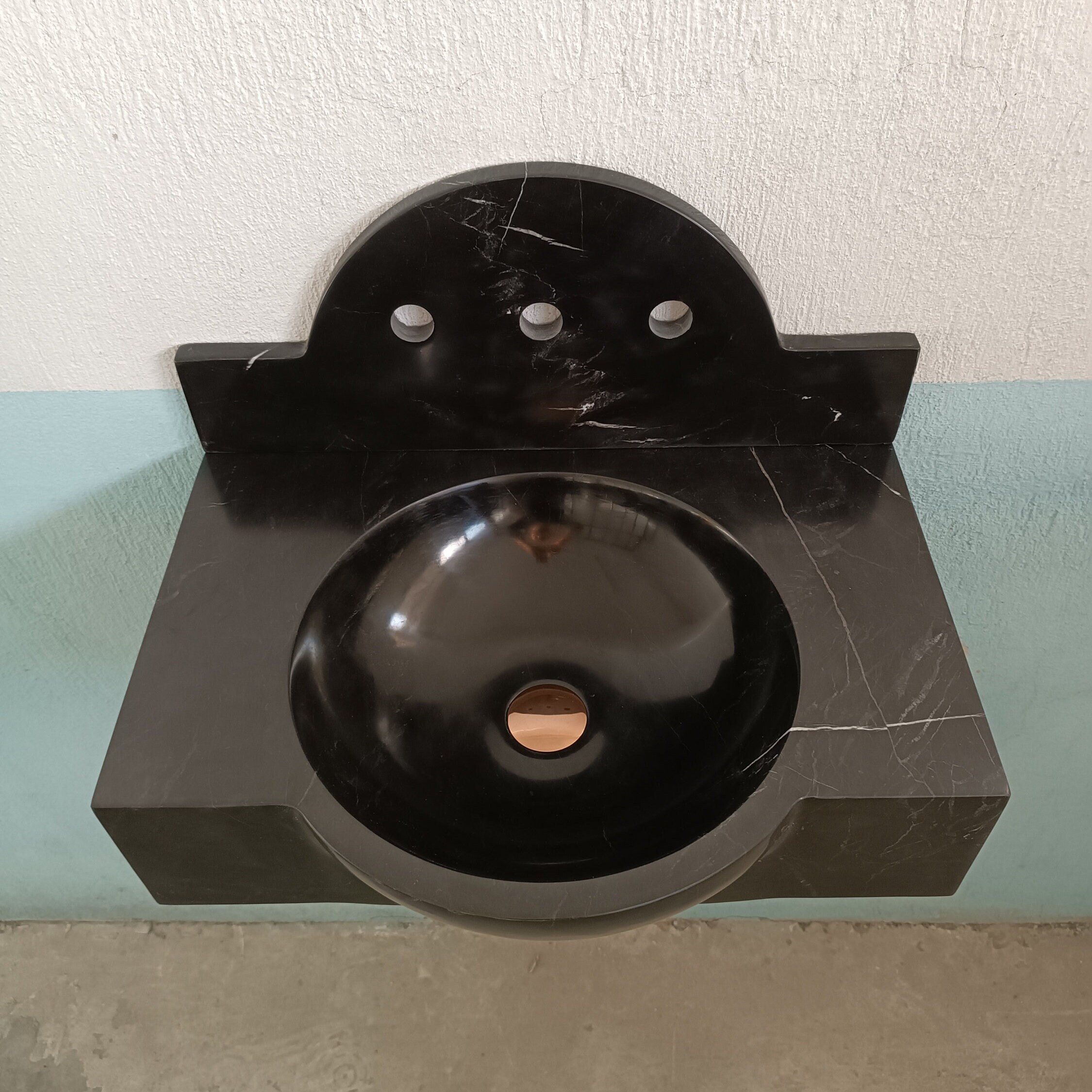 Ready to Ship, Black Marble Sink, Bathroom Sink Backsplash, Custom ...