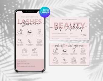 Lash Lift and Tint Aftercare Card, Lash Lift and Tint Care Card, Aftercare Lash Cards, Next Appointment Card, Lashes Aftercare Card