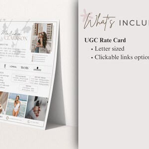 Editable UGC Rate Card Template, Minimalistic UGC Rate Sheet, Modern ...