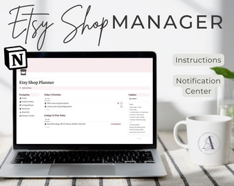 Etsy Shop Management Notion, Notion Etsy Store Manager, Notion Etsy Shop Template, Notion for Etsy Sellers, Etsy Notion Marketing