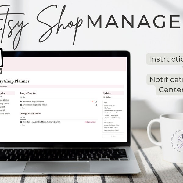 Etsy Shop Manager Template Etsy