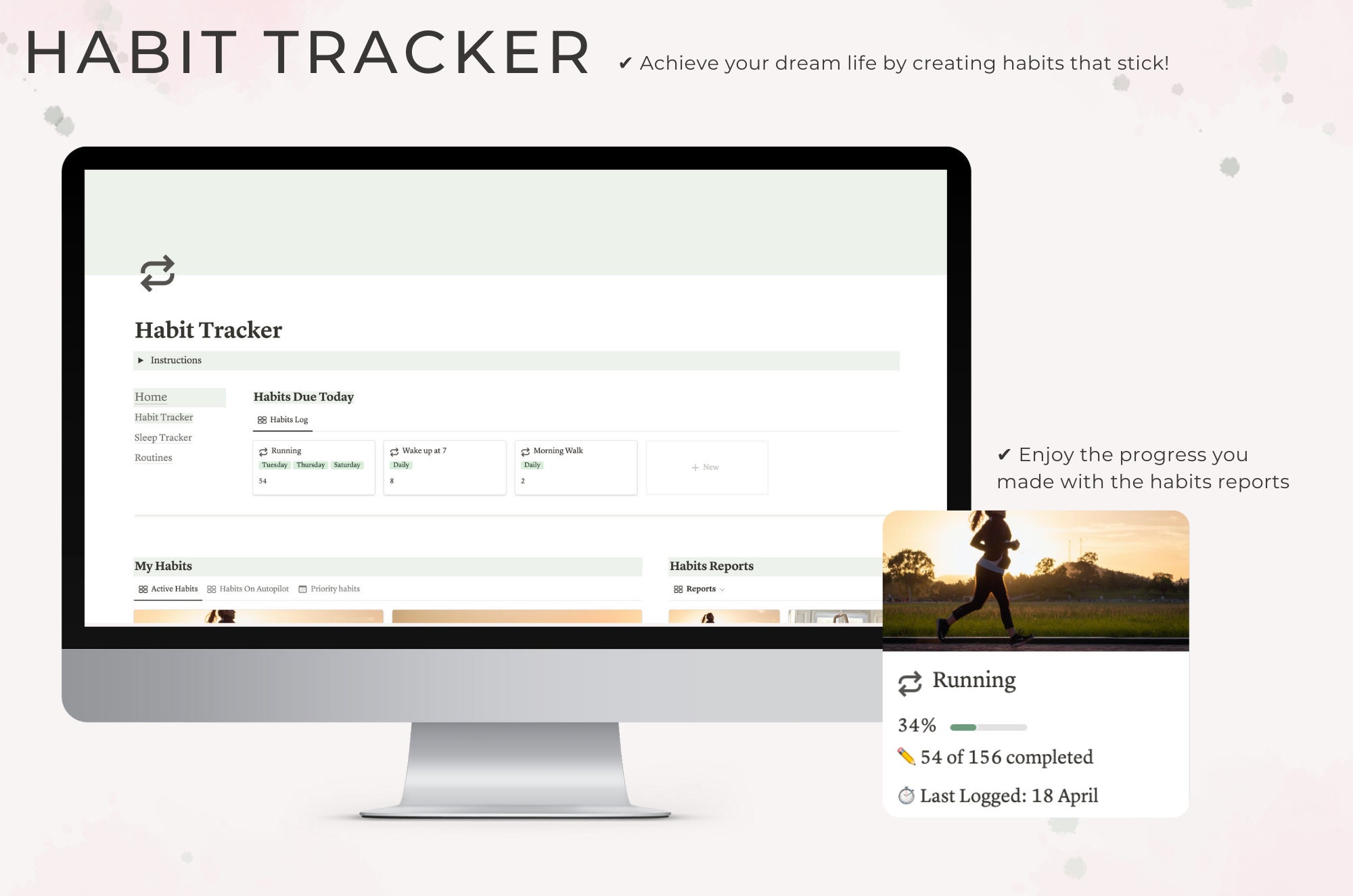Green Daily Journal Template for Notion, Notion Mental Health Planner ...