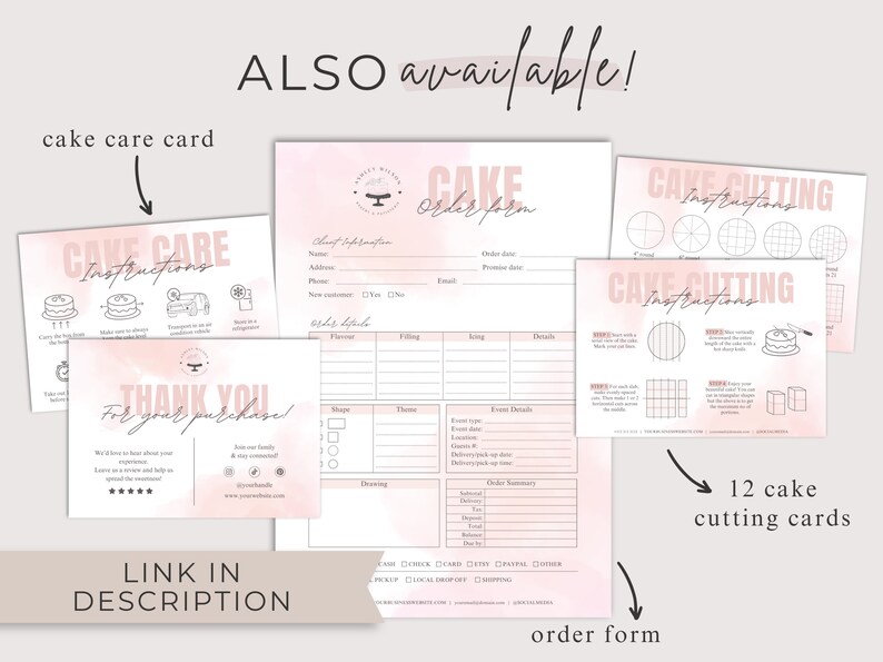 Cake Order Form, Bakery Order Form Template, Order Forms, Bakey ...