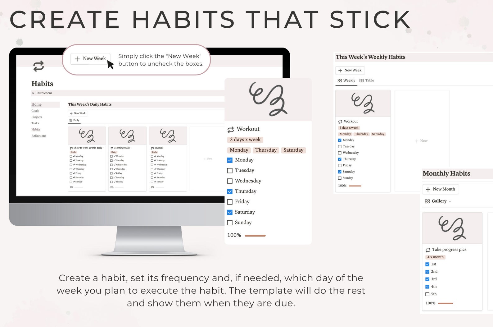 Neutral Notion Goals Tracker Template, Notion Quarterly Goals Planner ...