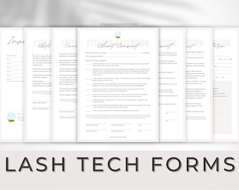 Eyelash Extensions Forms Template, Lash Tech Consent Form, Editable Lash Consent Templates, Lash Tech Consultation Form, Eyelash Extensions