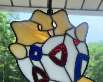 Stained Glass Togepi Inspired Suncatcher